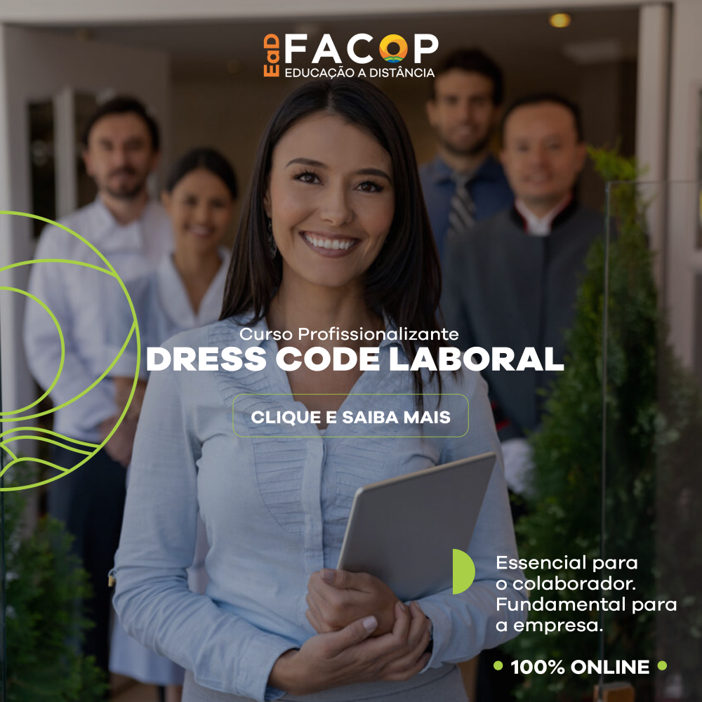 Dress Code Laboral é o Código de Vestimenta no Ambiente de Trabalho. Nesse curso apresentaremos esse conjunto de regras para se vestir e apresentar de forma adequada ao local, horário, evento e ocasião. Esse código nos determina o grau de formalidade ou despojamento possível, com o objetivo de alinhar a imagem do profissional à da empresa em que ele trabalha. Esse curso tem certificação de 2 horas.
 
 
 