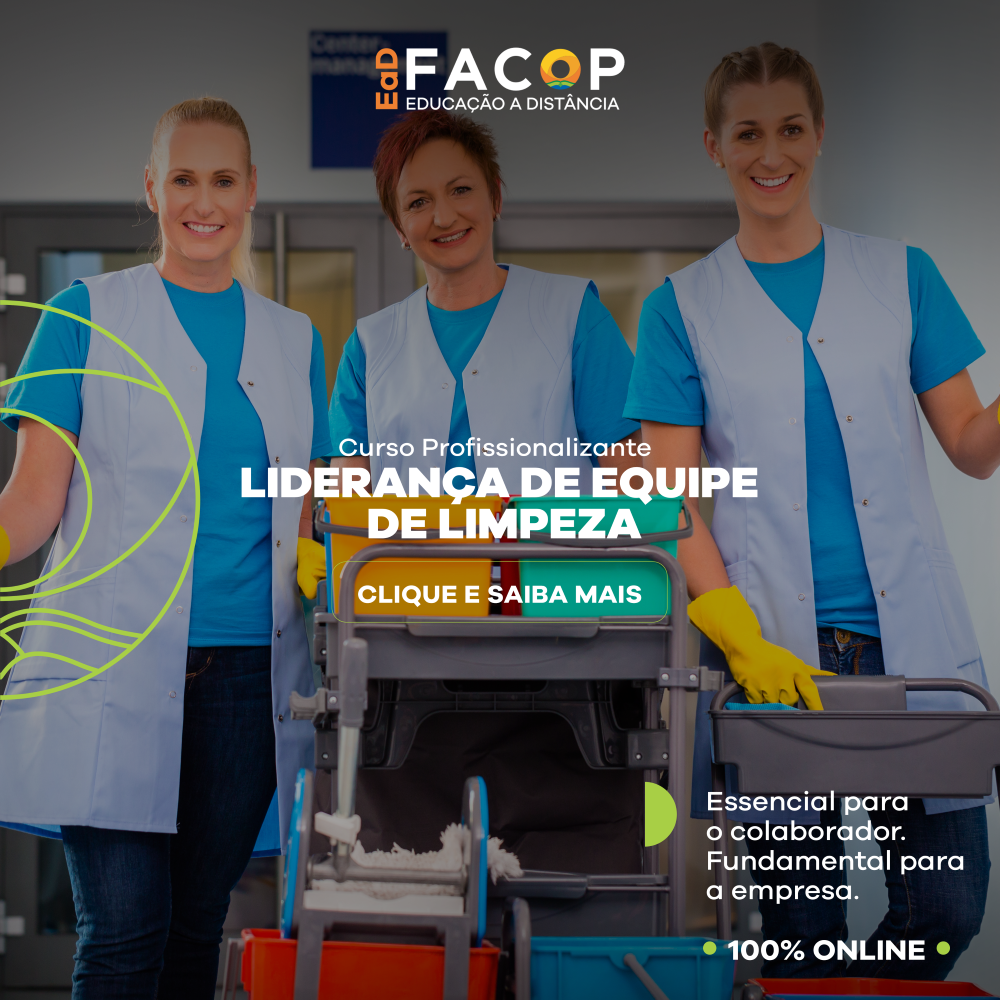 O curso de Liderança de Equipes de Limpeza apresenta como realizar a gestão do trabalho da equipe de limpeza com base na liderança. Aborda as caraterísticas do líder e os princípios para liderar com eficiência e entregar um serviço de limpeza de qualidade. Esse curso tem certificação de 2 horas.
 
 
 